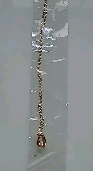 Alternate view of New Cowrie Shell Gold Plated Pendant Necklace Gold Plated 18"