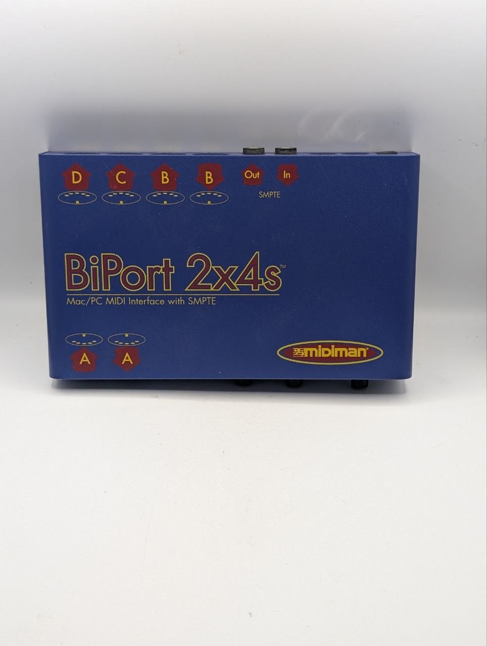 Midiman BiPort 2x4s Mac PC Serial MIDI Interface 2x4 SMPTE Time Code Reader