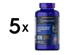 5 x Puritans Pride Glucosamine Chondroitin MSM - 480 coated (104,16 EUR/kg)
