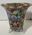 Venetian murano glass millefiori vessel Vintage Perfect.