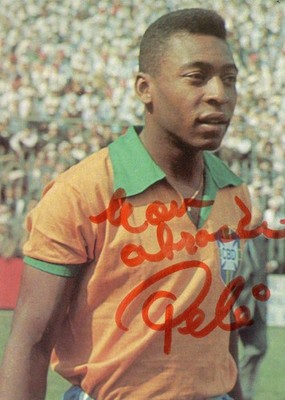 PELE   Edson Arantes do Nascimento ARAL AK Brasilien Original signiert