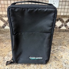 Vintage Case Logic 15 CD Storage Travel DJ Carrying Case Black Ridgid Plastic