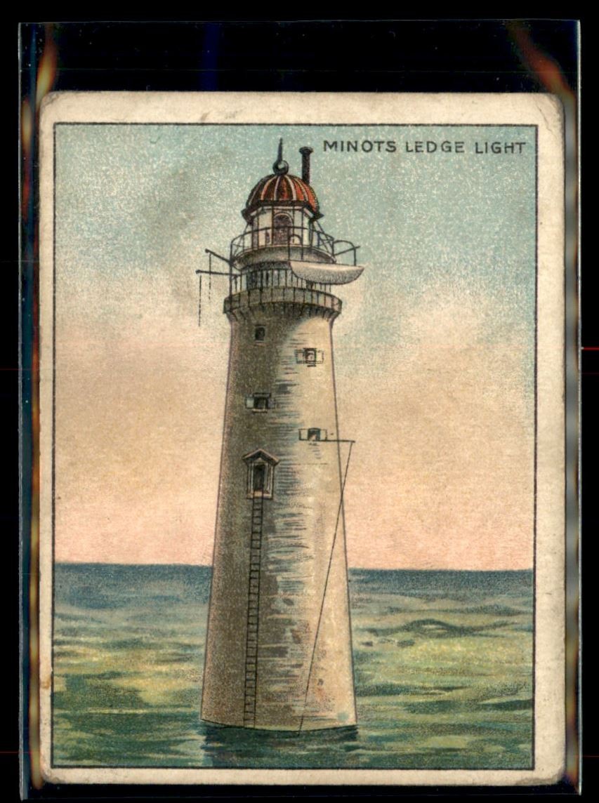 1910 Hassan T77 Lighthouses MINOTS LEDGE LIGHT #NNO