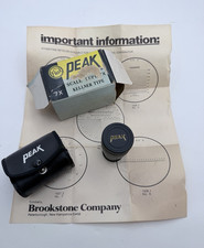 Vintage PEAK 7X Scale Loupe Kellner Type Magnifier w/ Reticle, Case Box Japan