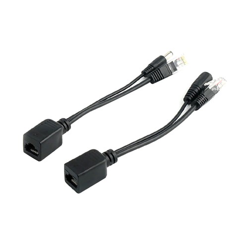 1 Pair POE Cable Passive Power Over Ethernet Adapter Cable Splitter For IP Camea - Afbeelding 2 van 11