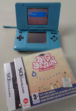 Original Nintendo DS Video Game Console Handheld Blue + 2 Games Tested Working