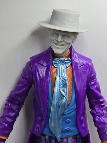 3d Printed BAT VIGILANTE NAPIER JOKE MAN SMILE HAT HEAD 1:10 7"  Dc MULTIVERSE