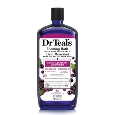 Dr Teal's Foaming Bath with Pure Epsom Salt, Black Elderberry with Vitamin D, 34