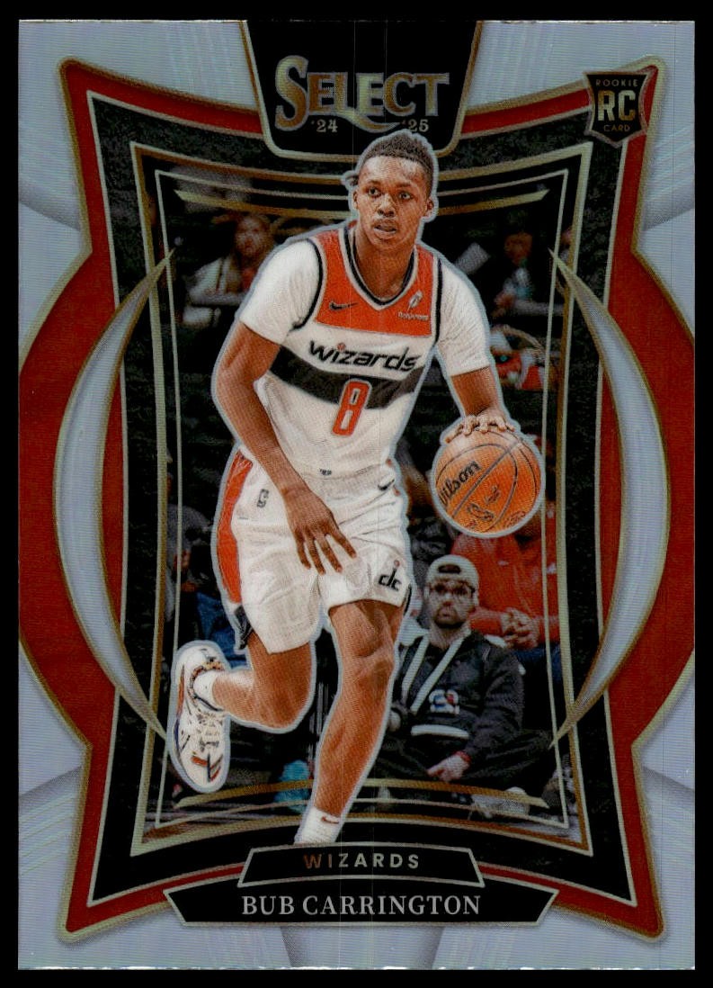 2024-25 Panini Select #81 Bub Carrington Silver Prizm RC
