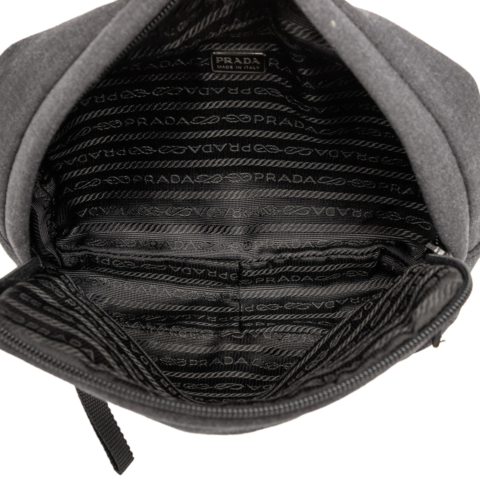 Authenticated Prada Polyester Charcoal Fabric Pou… - image 4