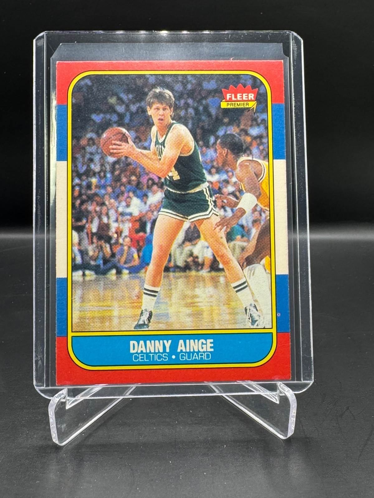 1986-87 FLEER! DANNY AINGE! BOSTON CELTICS! #4 EX-EXMINT!