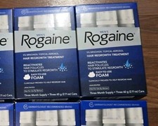 TWO BOXES Rogaine Men's Hair Regrowth Treatment Foam 5 3 Months ea EXP 09/2027