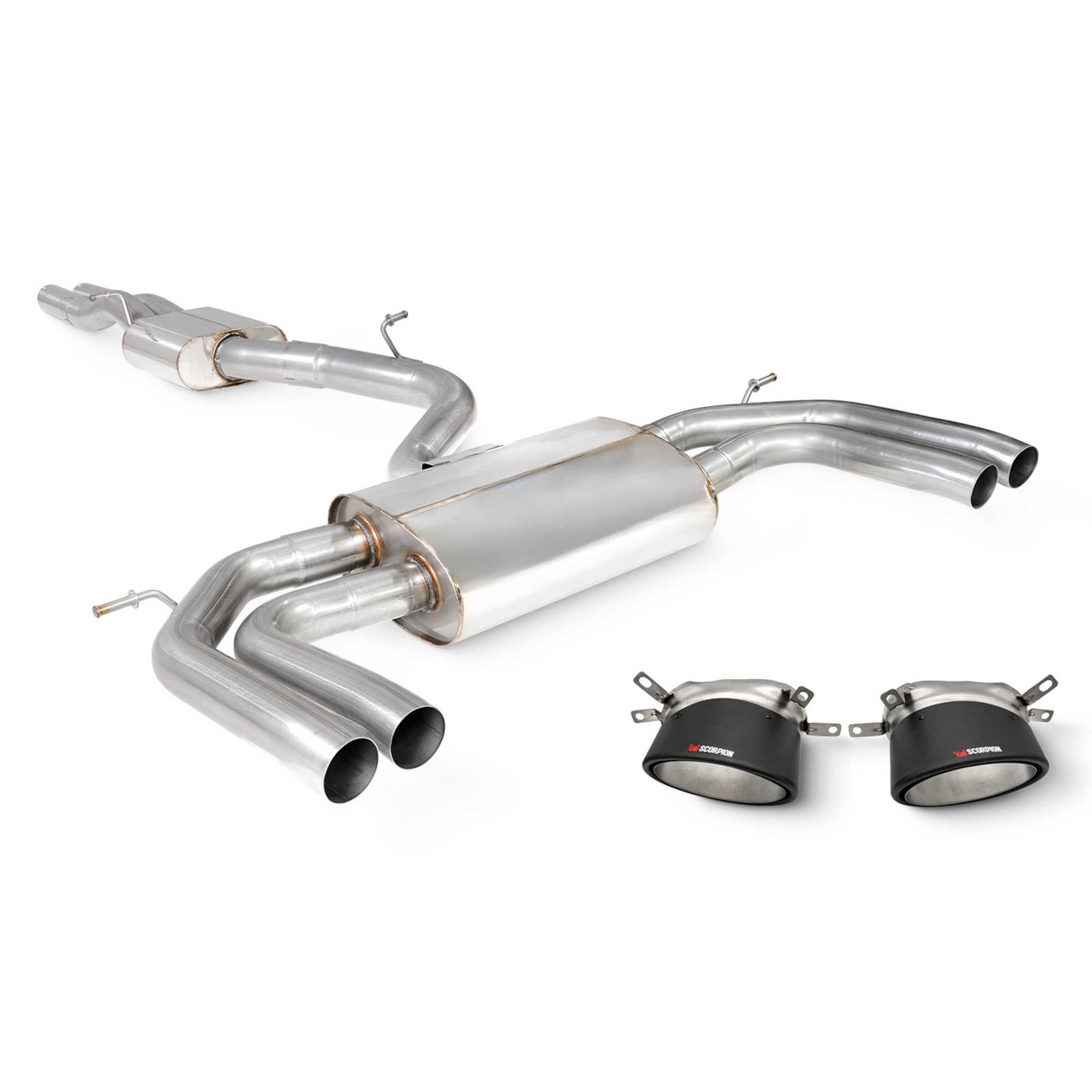 Scorpion Res 3.15'' Exhaust System (Non-Valved) Fits Audi RS3 (8Y) - SAU124CF - Image 2