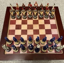 Vintage Pirates & Navy Chess Set In Gold Case by Italfama Board Game Complete