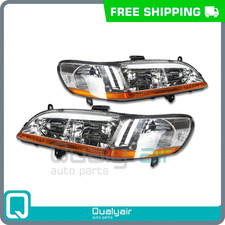 Headlights Chrome Housing Oe Style For 98-02 Honda Accord Sedan