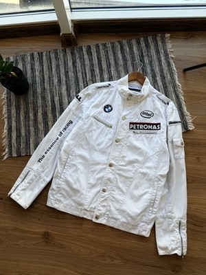 AUTHENTIC BMW SAUBER PETRONAS F1 TEAM RACING JACKET WHITE Sz XL