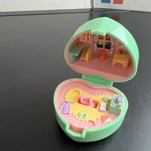 VTG Polly Pocket 1991 Midge's Bedtime Ring and Ring Case Compact Not Complete