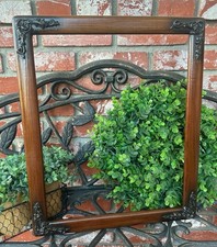 Vintage Decorative Wooden Picture Frame; Walnut W/Ornate Victorian Design