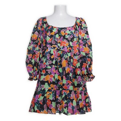 By Malina, Kleid, Größe: M, Mehrfarbig, Baumwolle, Blumen, Damen #3ql