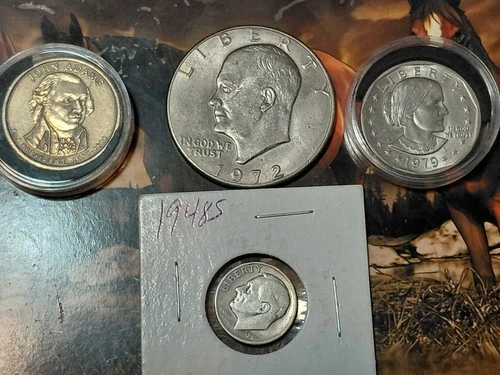 US Coins . Roosevelt Silver , Dollars: Big Ike , That Susan B!, President Adams