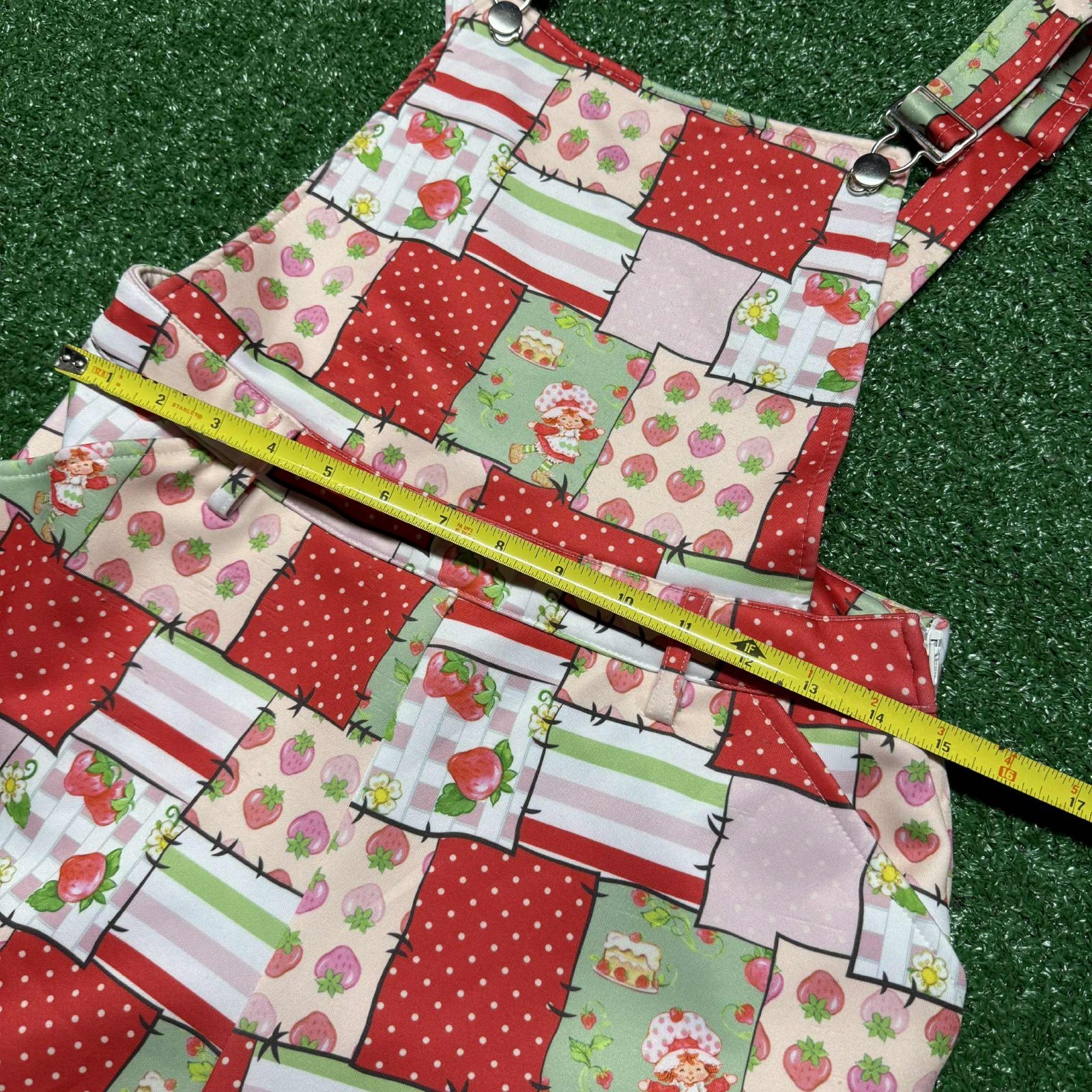Strawberry Shortcake Patchwork Shortalls Womens S… - image 3