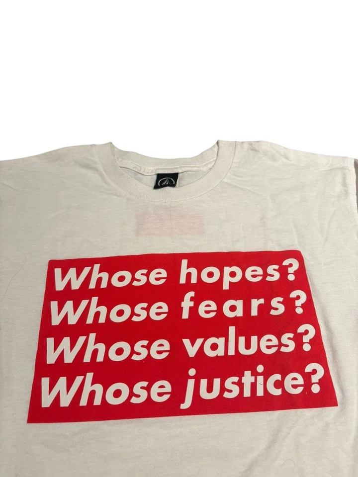 Barbara Kruger Volcom Performa 17 Biennial Red Box Logo T-Shirt SMALL New - Image 3 of 4