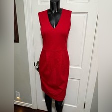 Size 2 Red Womens Banana Republic Sleeveless Dress