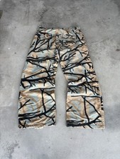 Vintage 70s 80s Camo Cargo Hunting Pants Fleece Lined Men's 35x30 USA Made