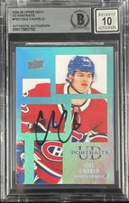 Cole Caufield Signed 2024-25 UD Portraits #P30 BAS Autograph Grade 10 Card
