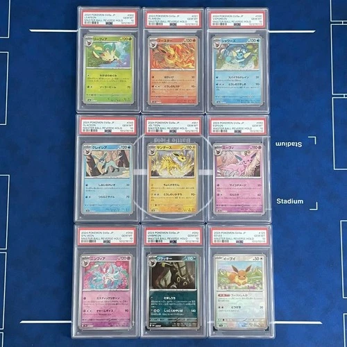 PSA10 Eevee Master Ball Mirror 9 Card Complete Set