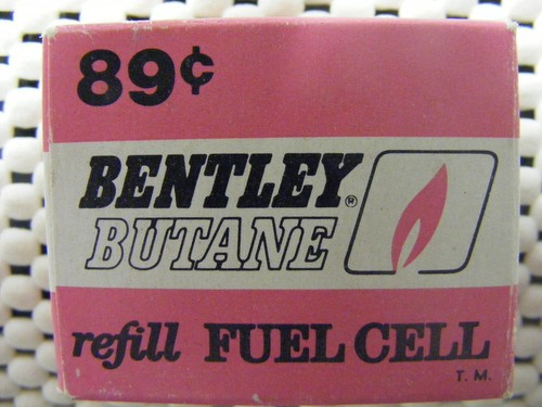 Vintage Bentley Butane Refill Fuel Cell Fits Flick & Pipe Light NOS 15-j