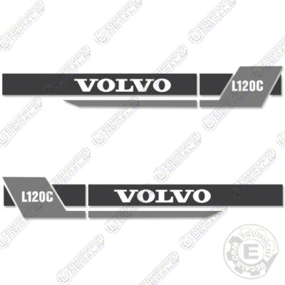 Fits Volvo L120C Decal Kit Large Wheel Loader Equipment Decals