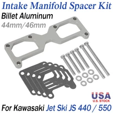 For Kawasaki JS440 JS550 Jet Ski 550 SX Intake Manifold Spacer Kit 44/46mm Carb