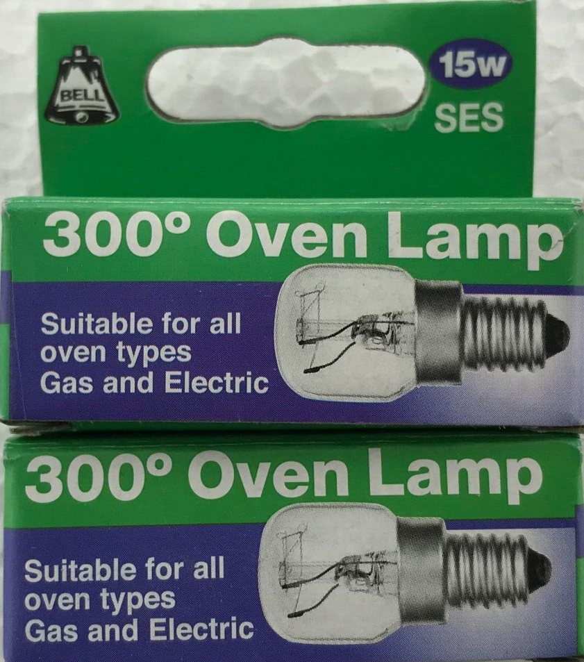 OVEN BULB LAMP 15 WATT Bell 15W PACK OF 2 SES E14 BULB LAMP BRANDED