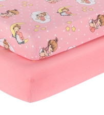EVERYDAY KIDS Fitted Crib Sheets - Precious Moments Girls