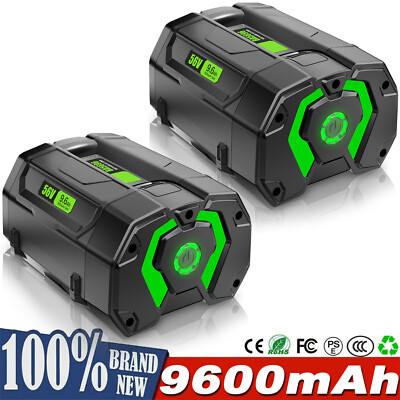 2Pack 9.6Ah For EGO Power+ 56Volt Lithium-ion Battery BA2800T BA4200T Fuel Gauge