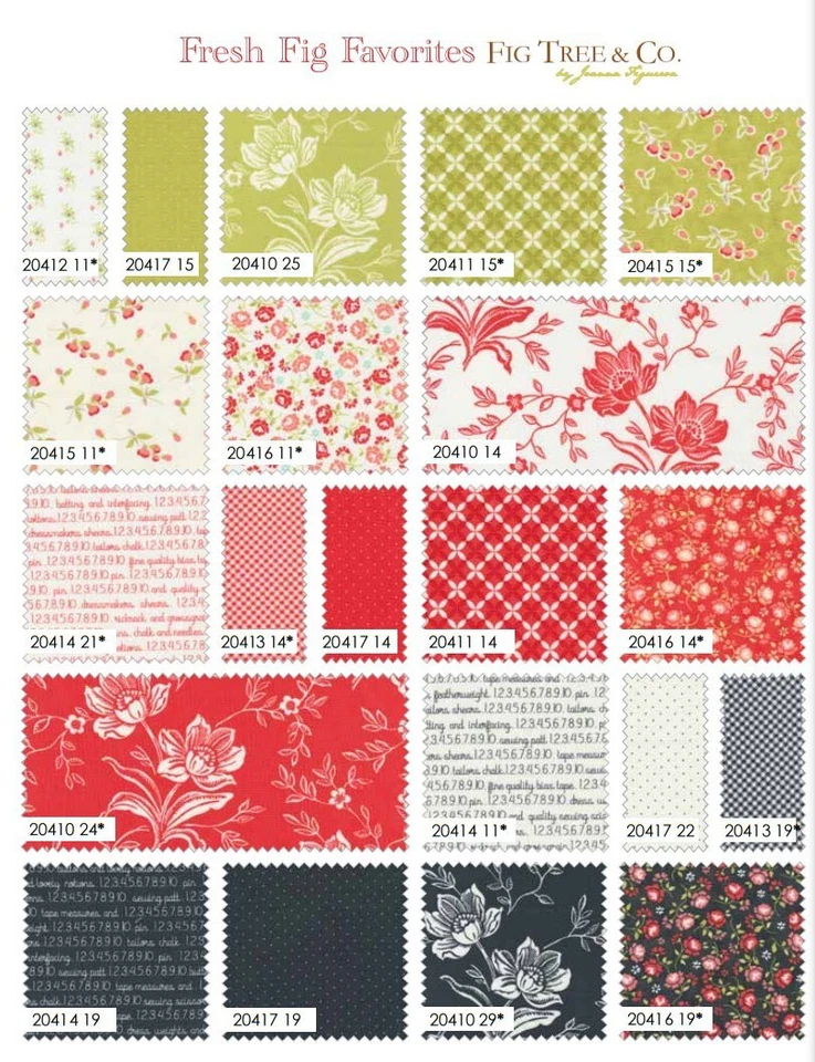 FRESH FIG FAVORITES HONEY BUN Moda QUILT Fabric florals honeybun Prairie 20410HB - Image 3 of 4