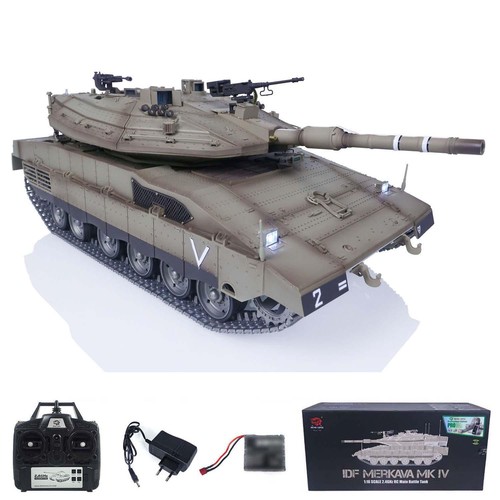 HengLong RC BB Tank 1/16 Merkava MK IV Metal Chassis Barrel Recoil 360° Turret - Picture 3 of 12