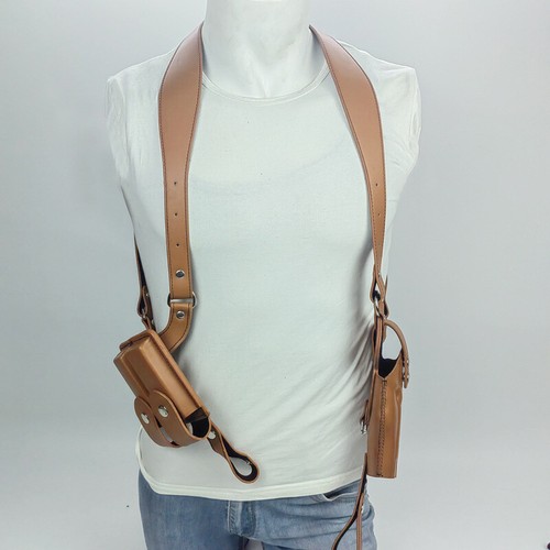 Tactical Conceal Double Shoulder Underarm Gun Holster with Double Magazine Pouch - Picture 6 of 7