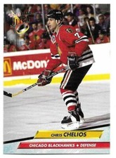 CHRIS CHELIOS 1992-93 FLEER ULTRA CARD NEAR MINT+ CONDITION