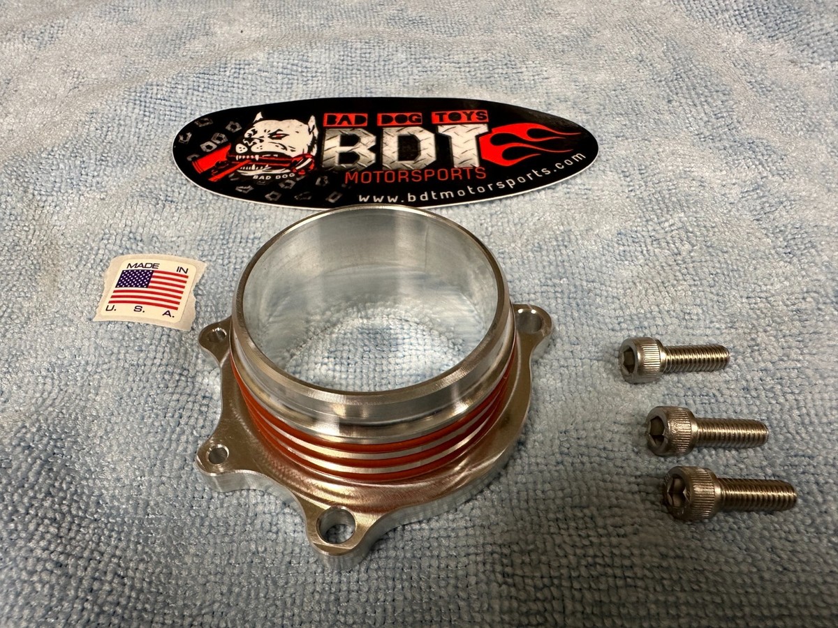 Find NEW Honda TRX250R TRX 250R BILLET ALUMINUM EXHAUST FLANGE MOUNT Red I1857928