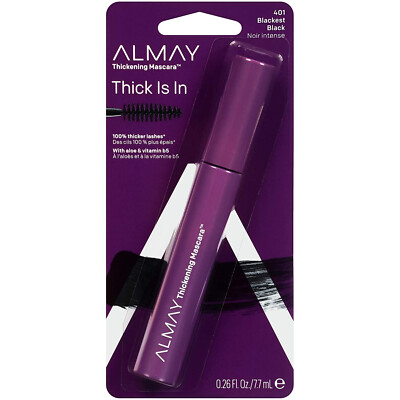 Neu Almay Thickening Mascara 401 Blackest Black - gekrempelt. UK Verkäufer
