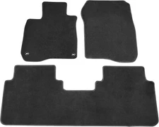 IKON MOTORSPORTS, Floor Mats Compatible with 2017-2022 Honda CR-V, Black Nylon C
