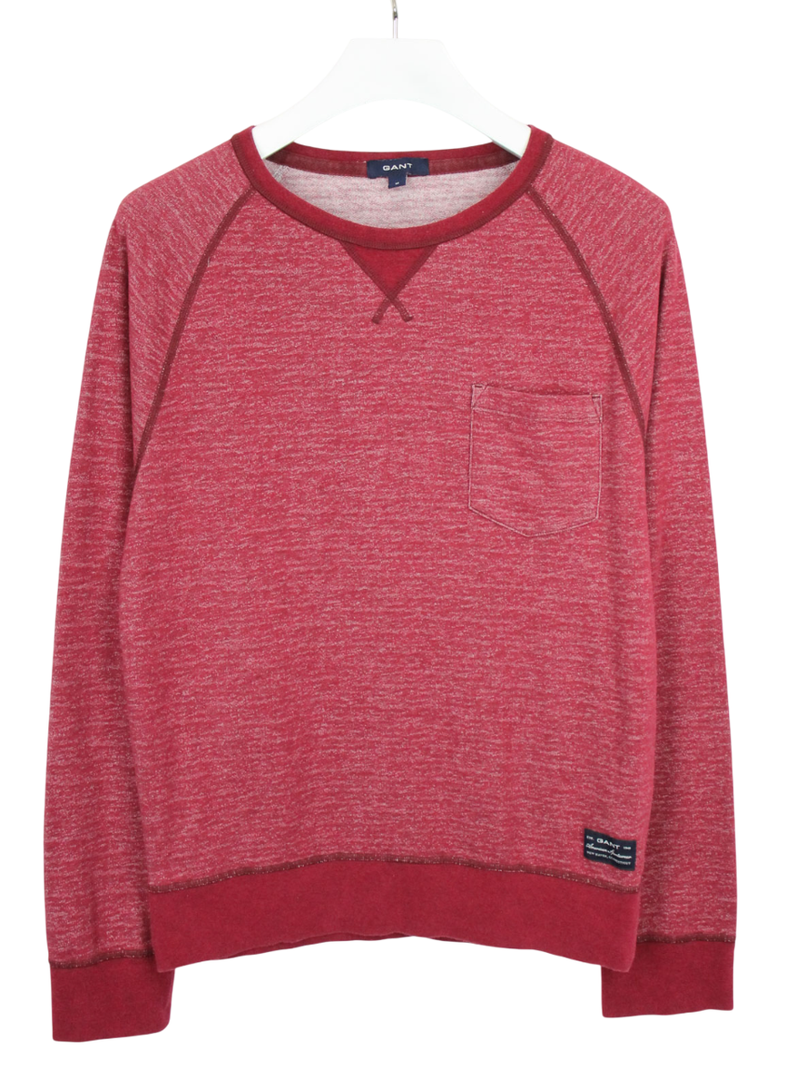  GANT Sweatshirt Men's MEDIUM Pullover Crew Collar Patterned Red | eBay