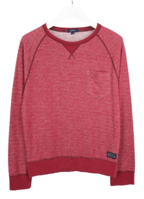 Gant Sweatshirt Pour Homme Taille M Pull Col Ronde À Motifs Rouge - Photo 1/4