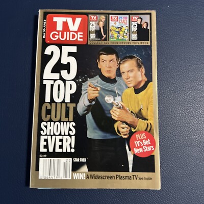 TV Guide 5/30/2004 - 25 Top Cult Shows Ever! Star Trek Williams Shatner Spock