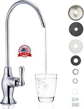 Fregadero de cocina con grifo de agua potable cromo pulido sin espacio de aire