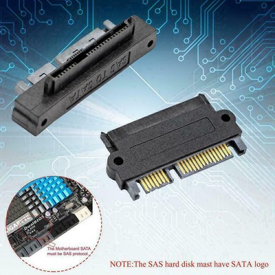 SFF-8482 SAS To SATA 22 Pin Angle 180 DegreeHard Disk Card Adapter Converte 2023
