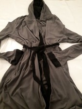 Unbranded Mens Dressing Gown. Grey. Fleece. Belted. Size Xlarge