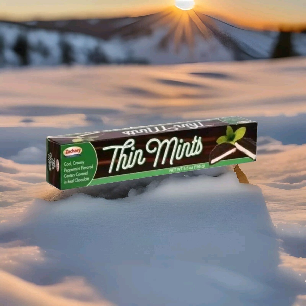 ちり☆*。 Zachary 5.5oz THIN MINTS Cool Creamy Peppermint Center Chocolate